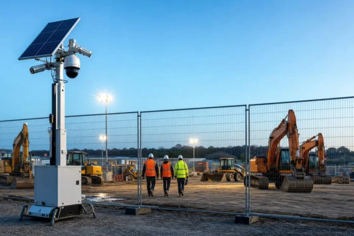 How can construction companies reduce security risks on site UK