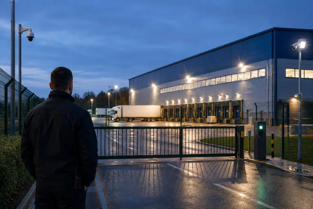 How can warehouses reduce theft and trespassing risks [city]